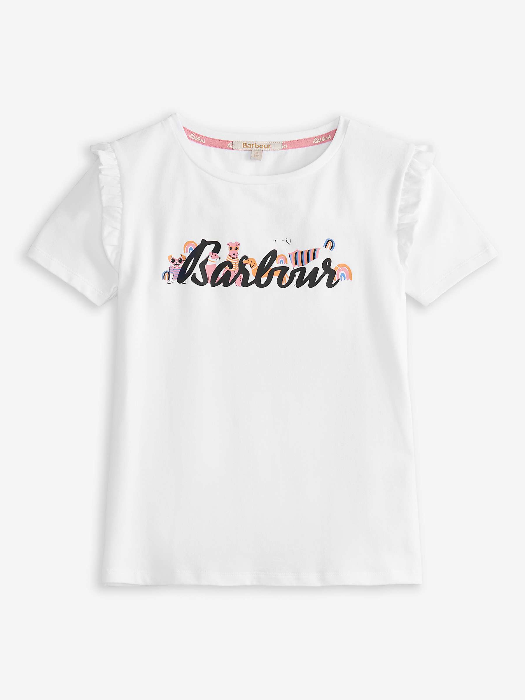 Buy Barbour Kids' Eden Cotton T-Shirt, White Online at johnlewis.com