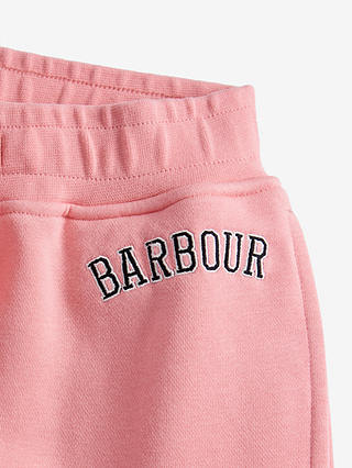 Barbour Kids' Harper Logo Hooded Tracksuit Set, Pink