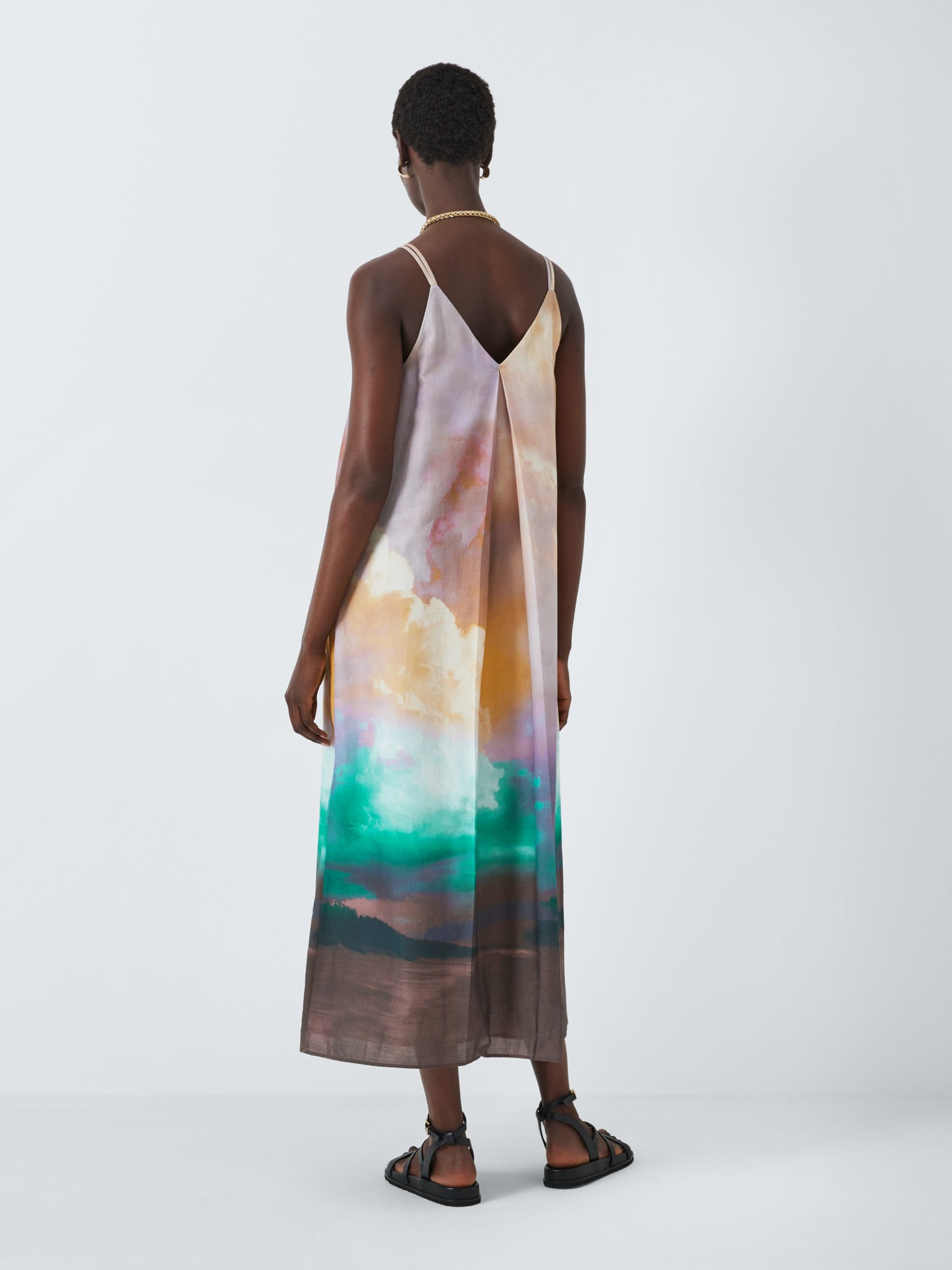 John Lewis Cloud Print Cami Dress, Multi, 16