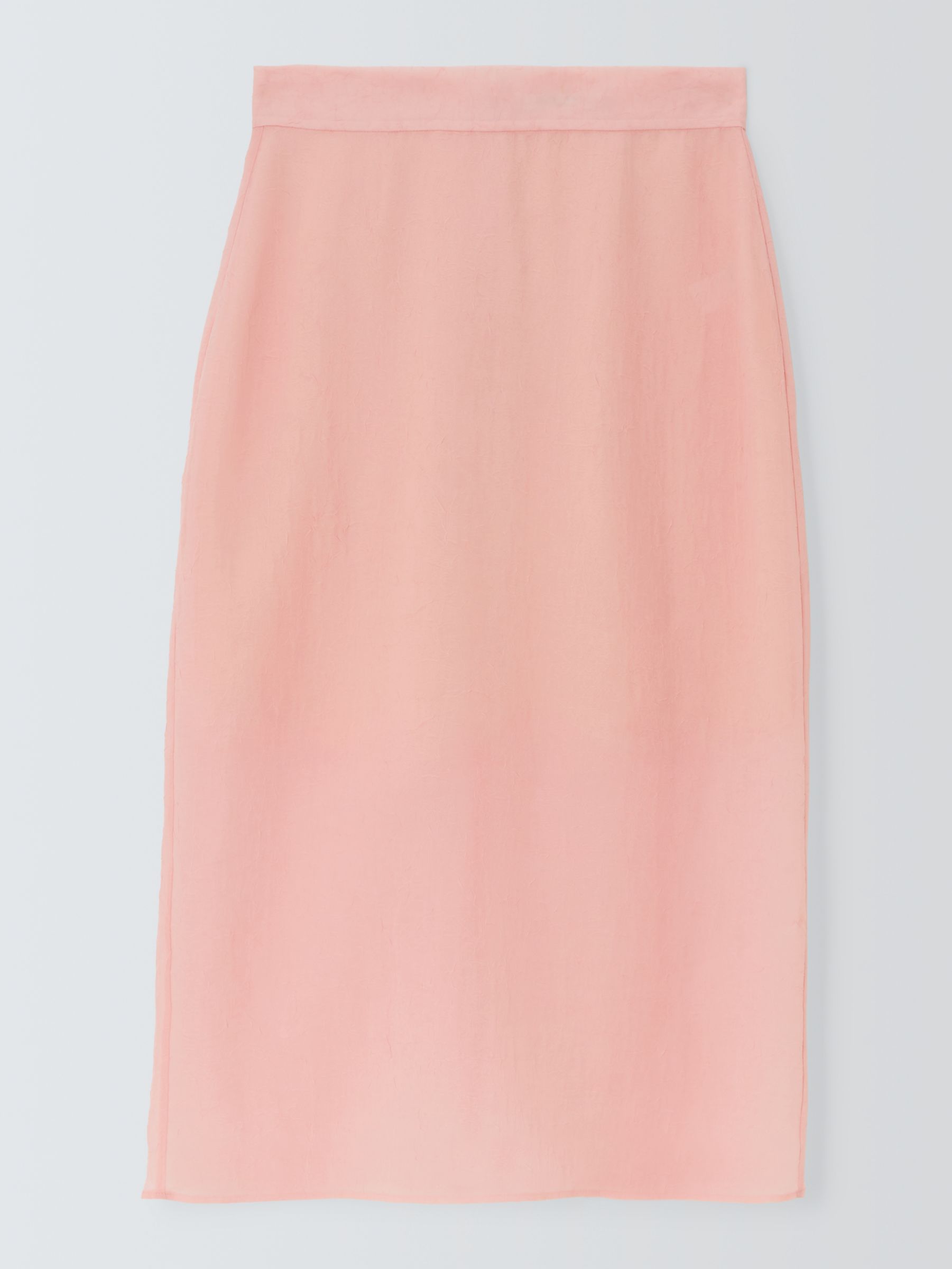 John Lewis Sheer Skirt, Pale Pink, 10