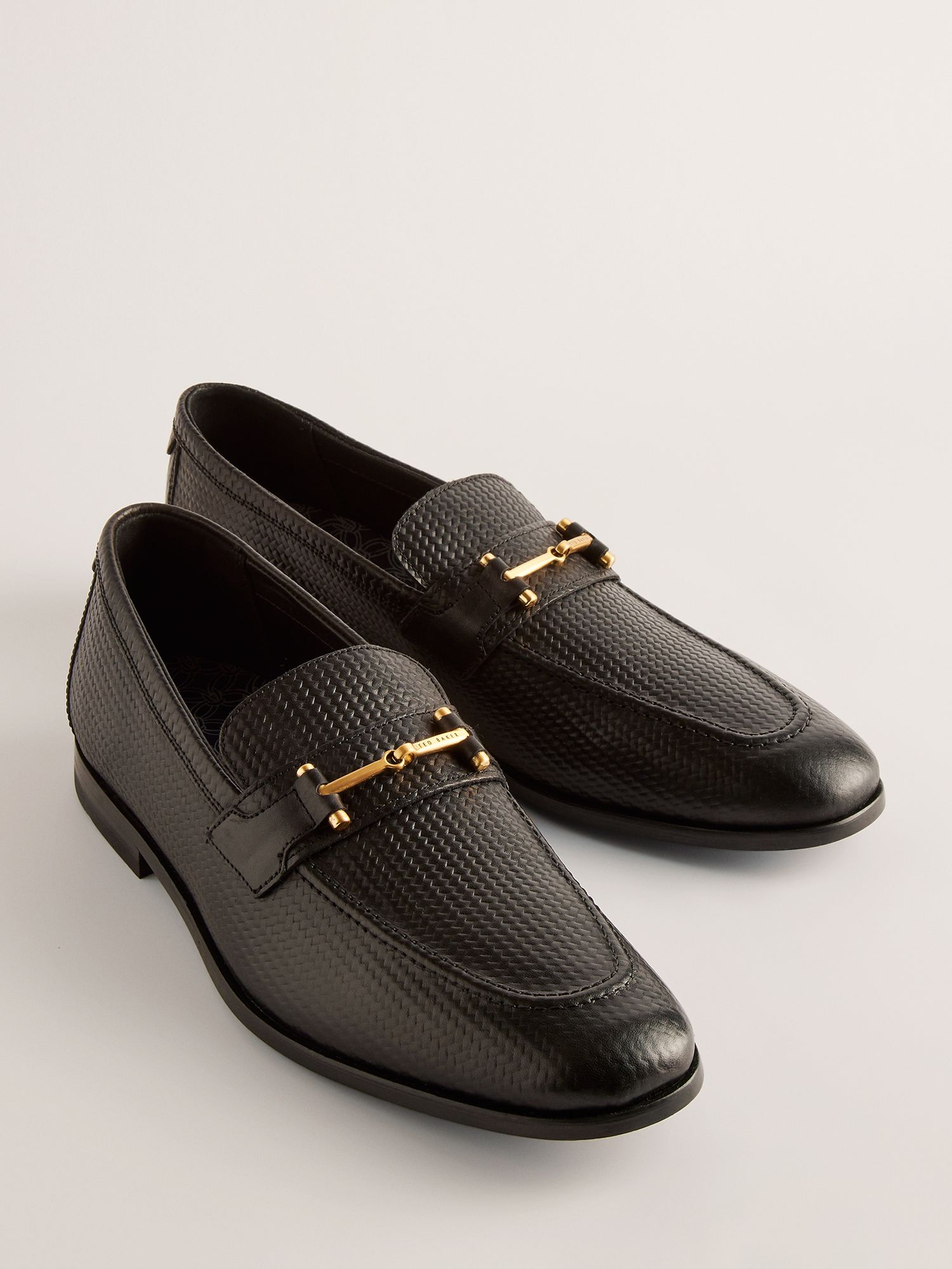 Ted Baker Romules Snaffle Embossed Leather Loafers, Black, EU46