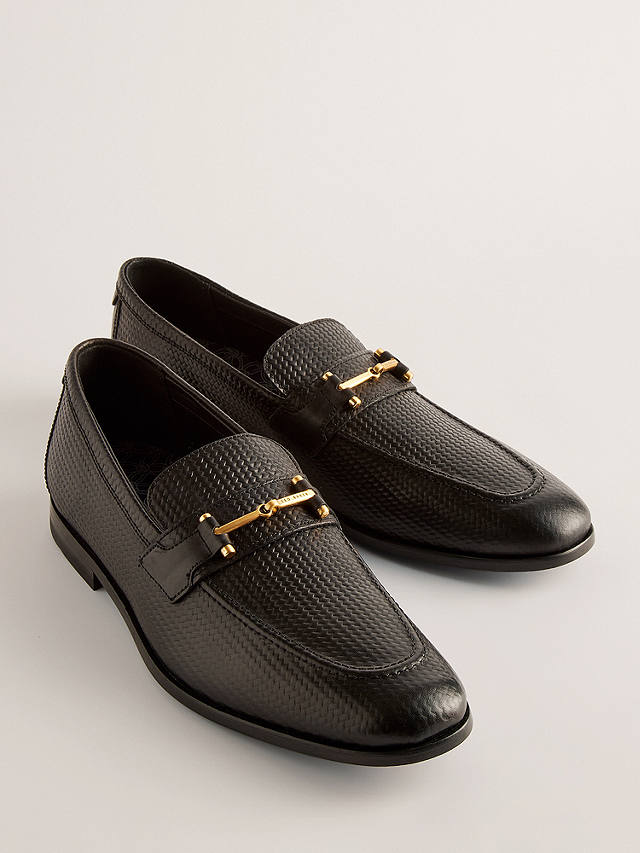 Ted Baker Romules Snaffle Embossed Leather Loafers, Black