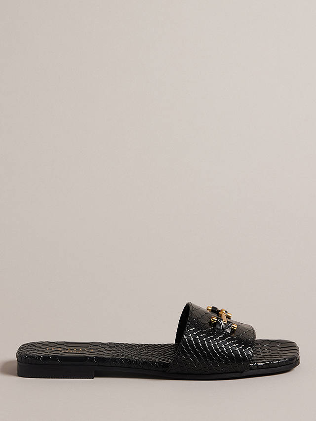 Ted Baker Ashinu Leather Snaffle Sandals, Black Black
