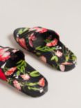 Ted Baker Asela Floral Printed Pool Sliders, Black