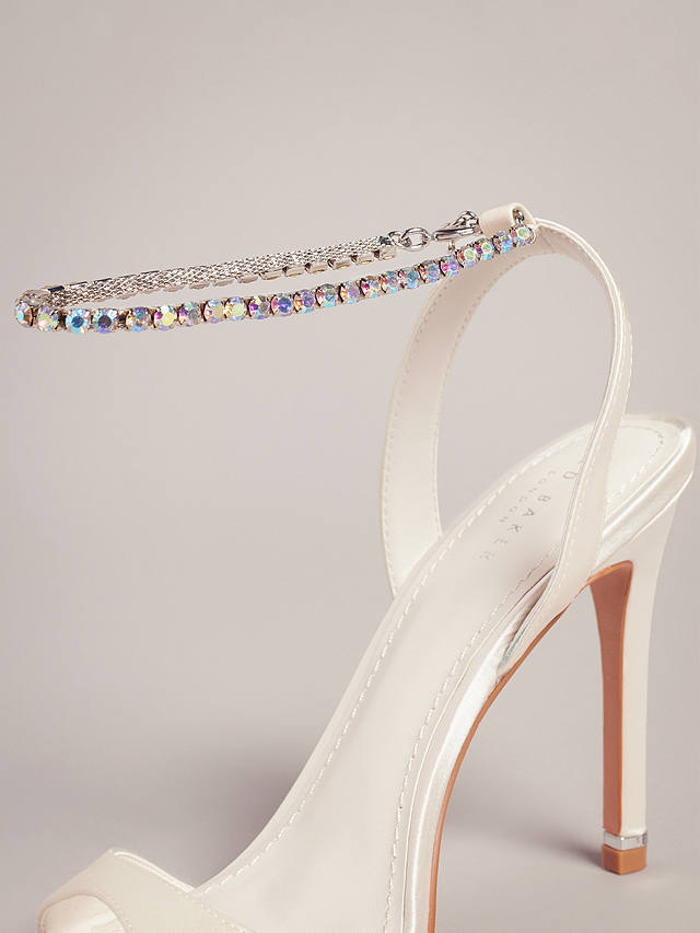 Ted Baker Hedree Jewellery Strap Satin Sandals, Ivory