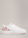 Ted Baker Lorny Floral Printed Platform Trainers, White/Multi, White White