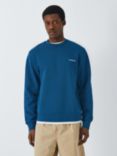 Carhartt WIP Script Embroidered Jumper, Blue/White