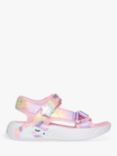 Skechers Kids' S-Lights Unicorn Dreams Majestic Bliss Light Up Sandals, Pink/Multi, Pink