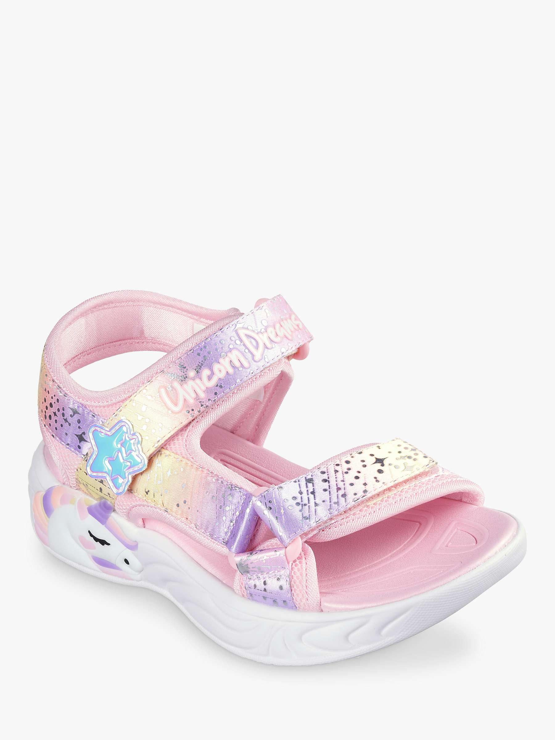 Buy Skechers Kids' S-Lights Unicorn Dreams Majestic Bliss Light Up Sandals, Pink/Multi Online at johnlewis.com