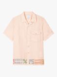 Paul Smith Short Sleeve Causal Fit Embroidery Shirt, Brown, Brown