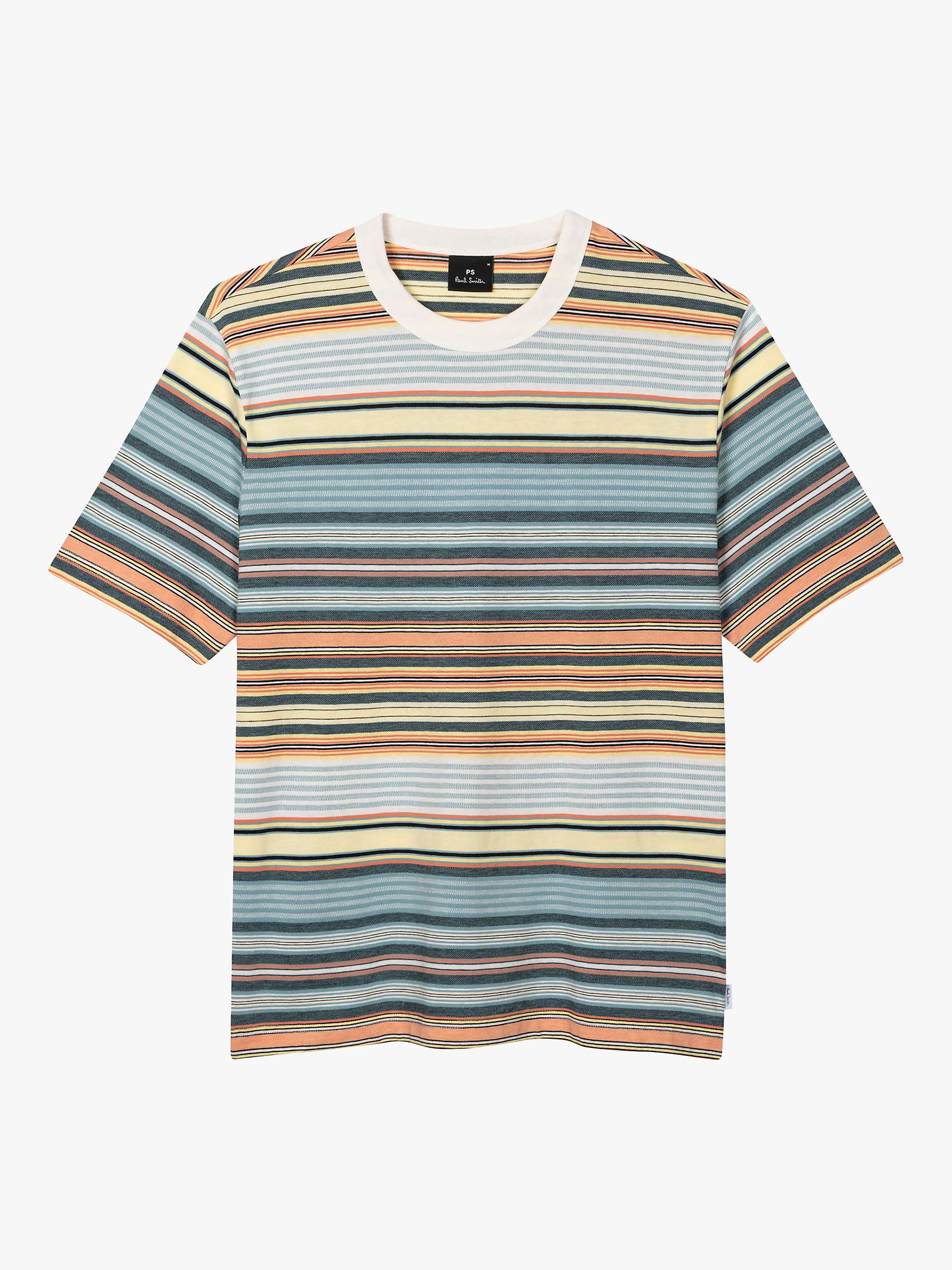 Buy Paul Smith Stripe Short Sleeve T-Shirt, Orange/Multi Online at johnlewis.com