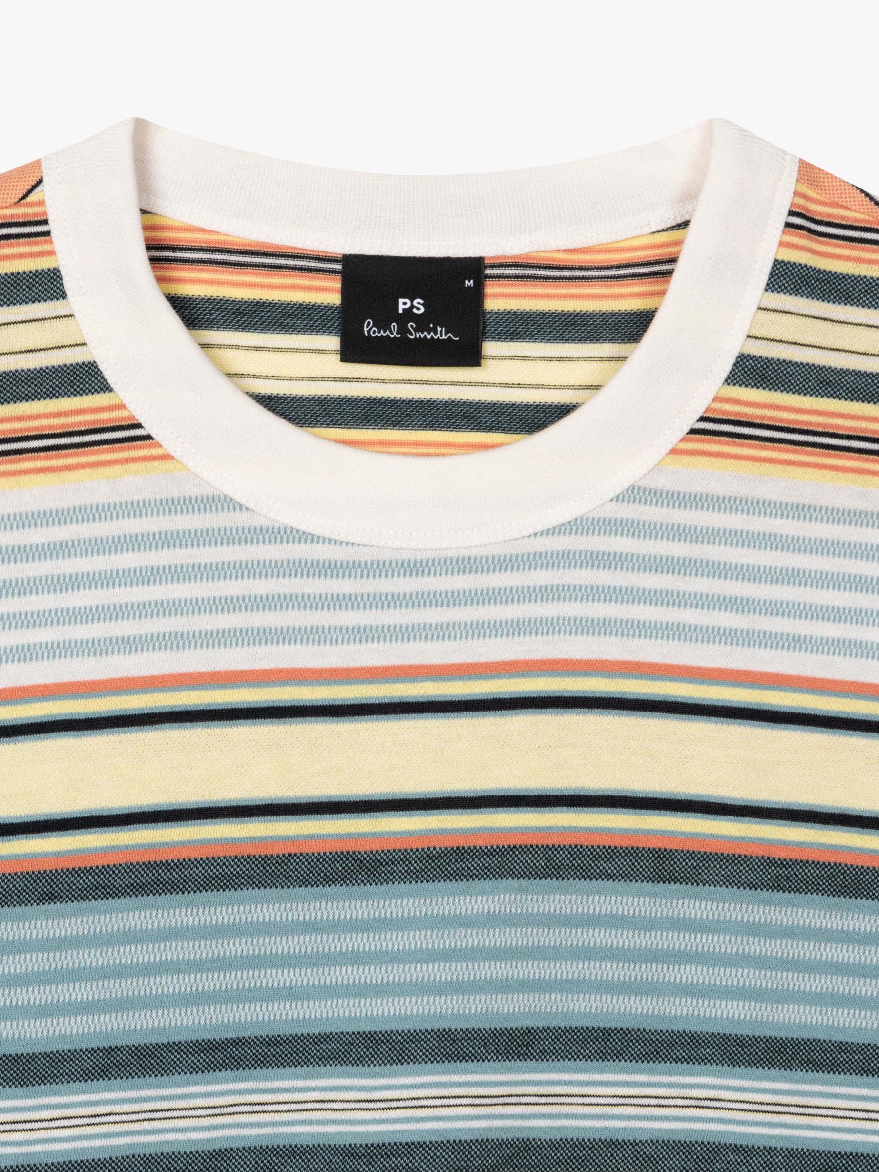 Paul Smith Stripe Short Sleeve T-Shirt, Orange/Multi, XL