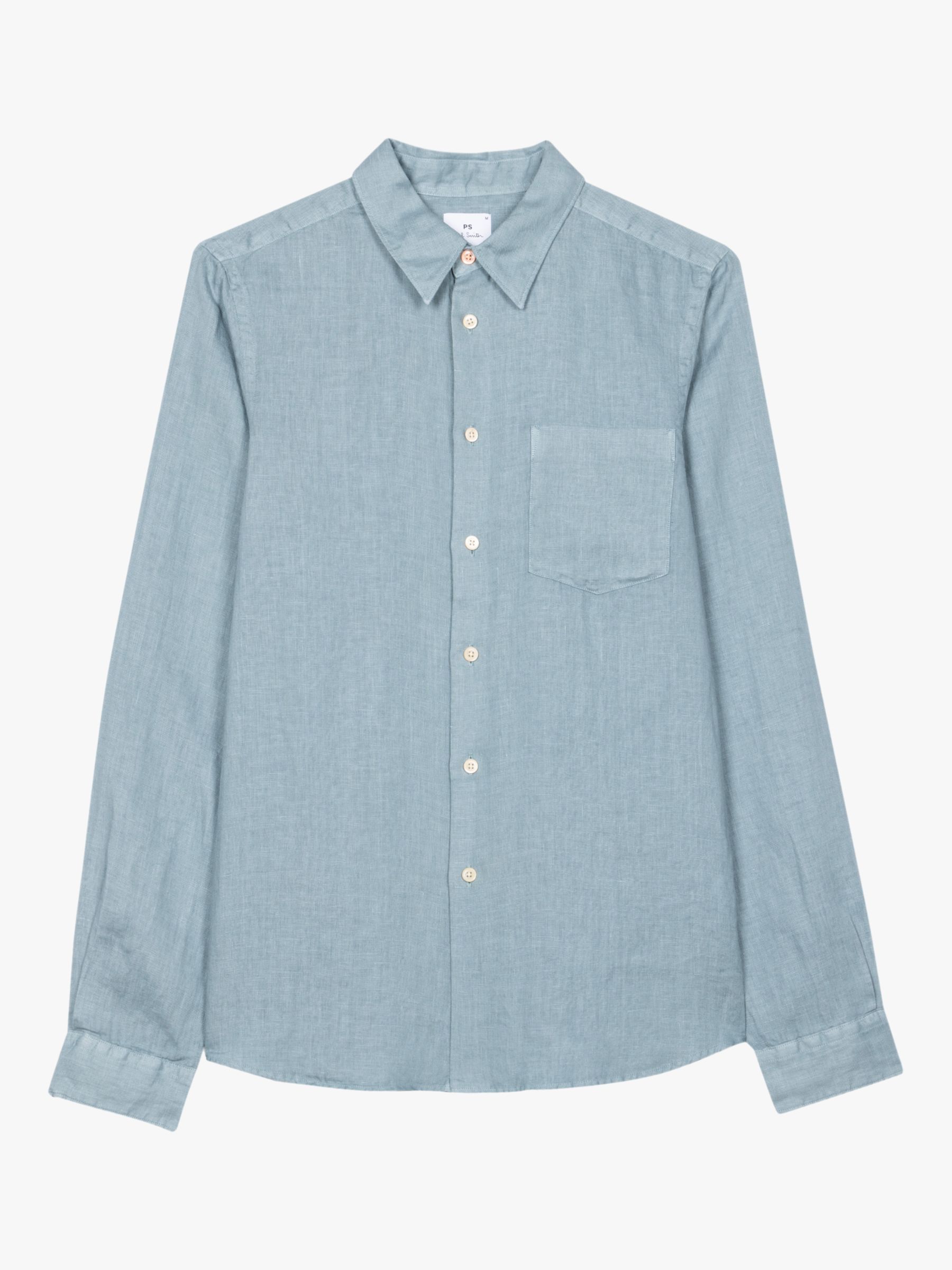 Paul Smith Long Sleeve Tailored Fit Shirt, Blue at John Lewis & Partners