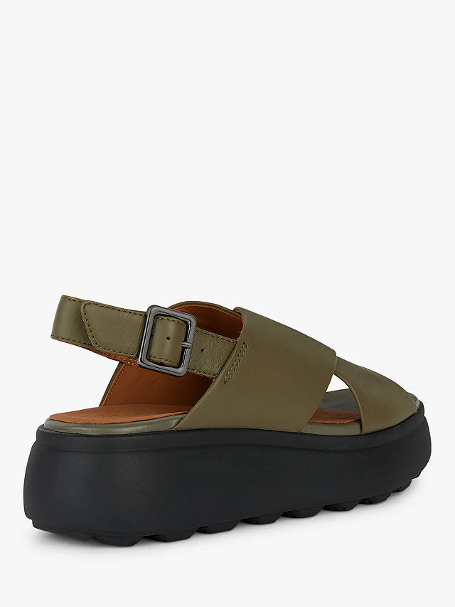 Geox Spherica Leather Sandals, Sage
