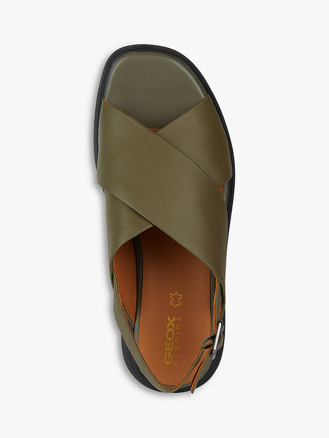 Geox Spherica Leather Sandals, Sage