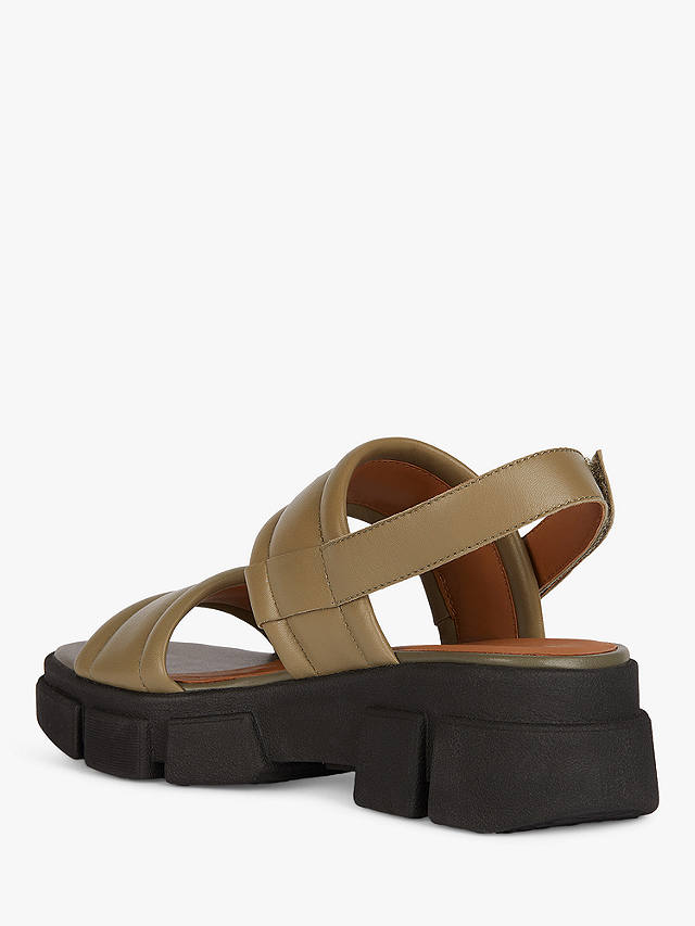 Geox Lisbona Leather Sandals, Sage                
