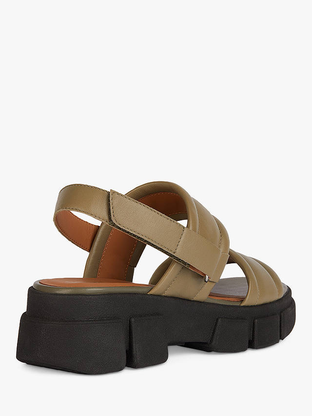 Geox Lisbona Leather Sandals, Sage                