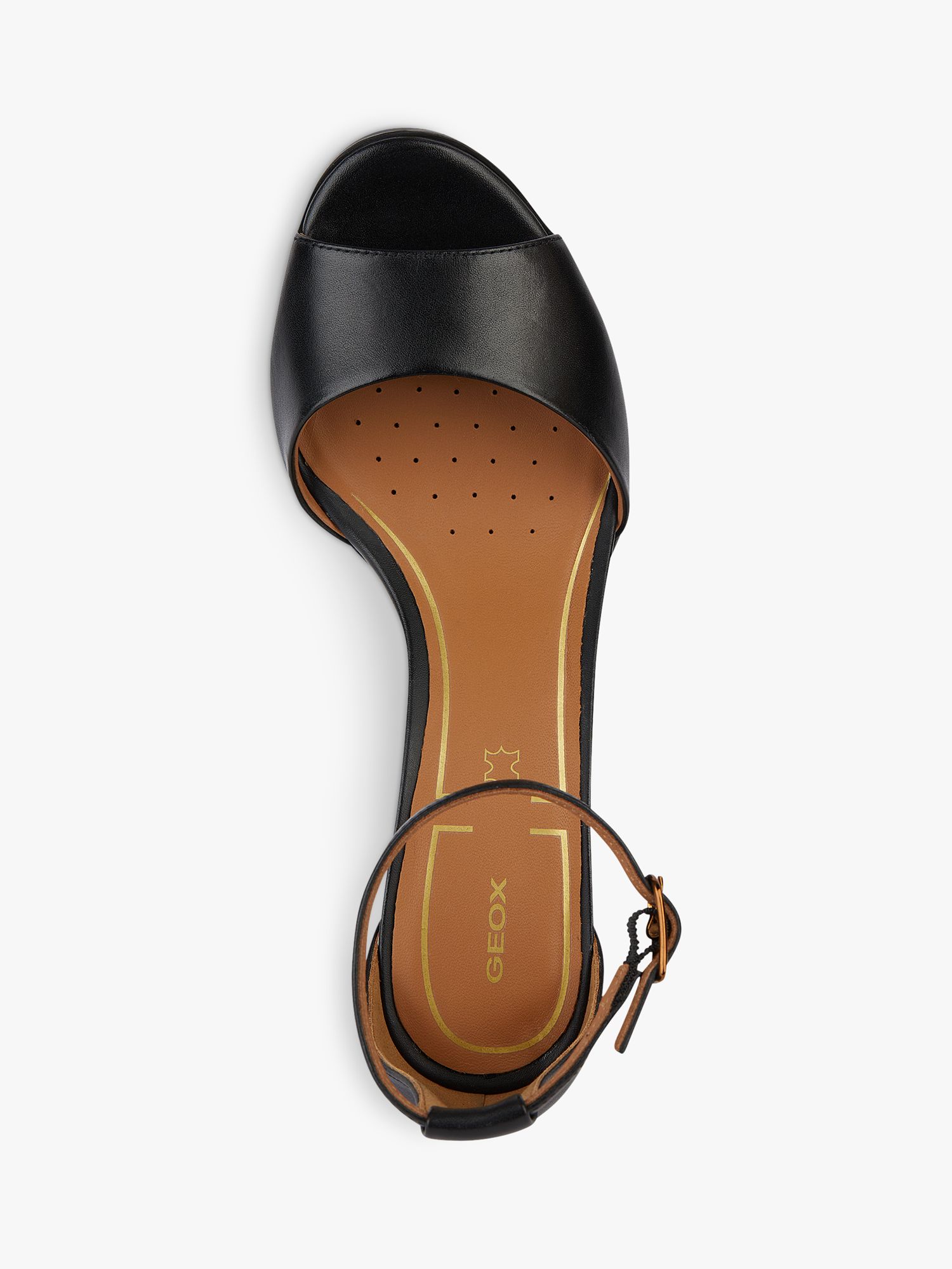 Geox Walk Pleasure Leather Sandals, Black, EU36