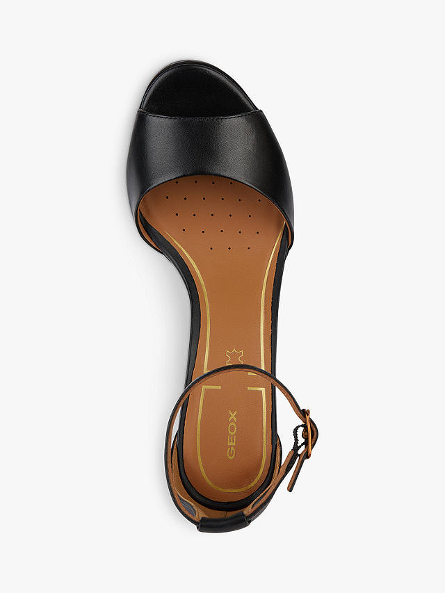 Geox Walk Pleasure Leather Sandals, Black