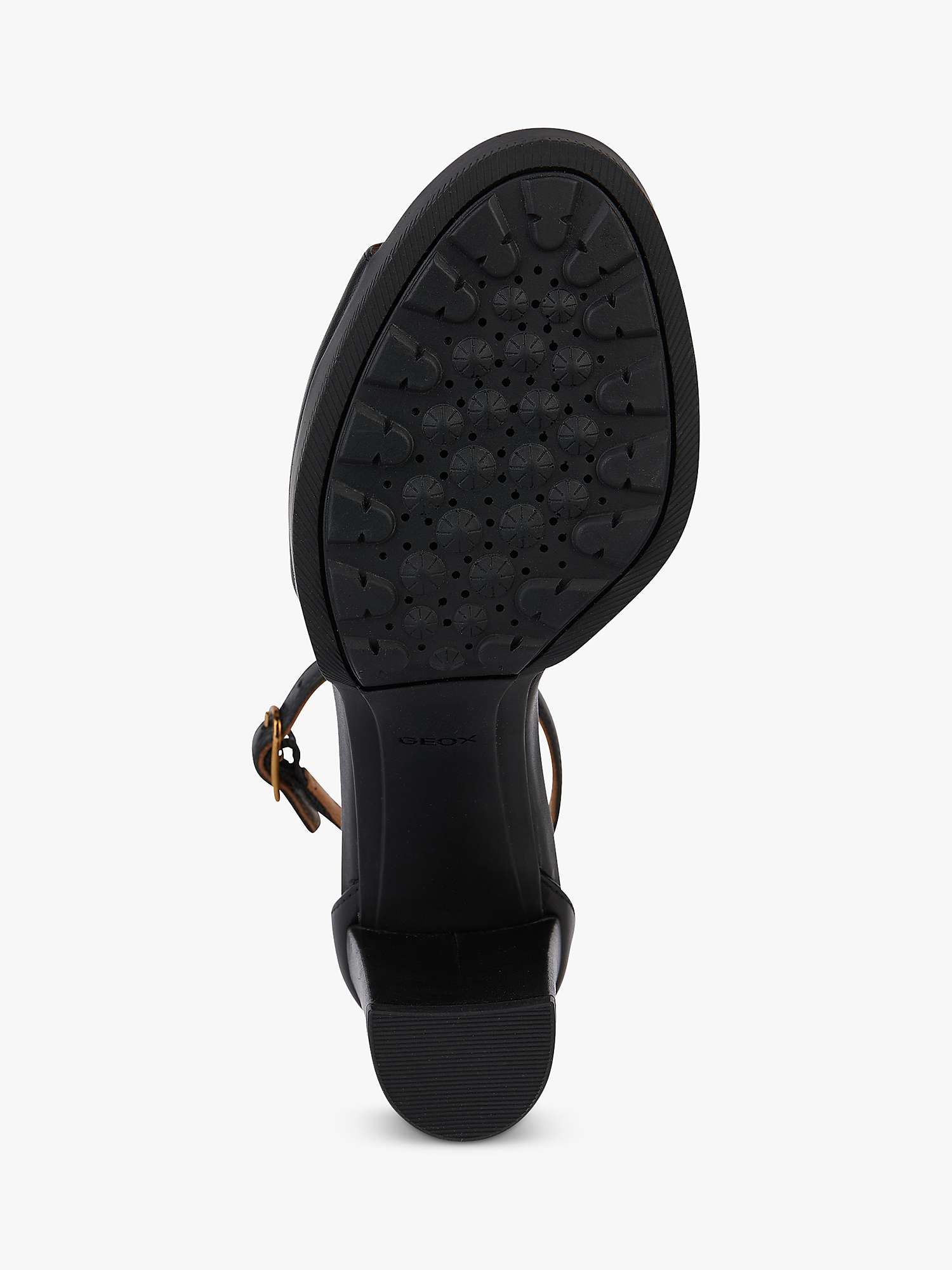 Buy Geox Walk Pleasure Leather Sandals, Black Online at johnlewis.com