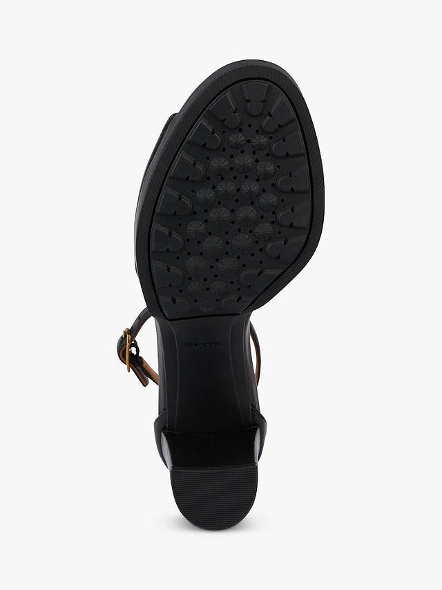 Geox Walk Pleasure Leather Sandals, Black