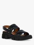 Geox Lisbona Leather Sandals, Black