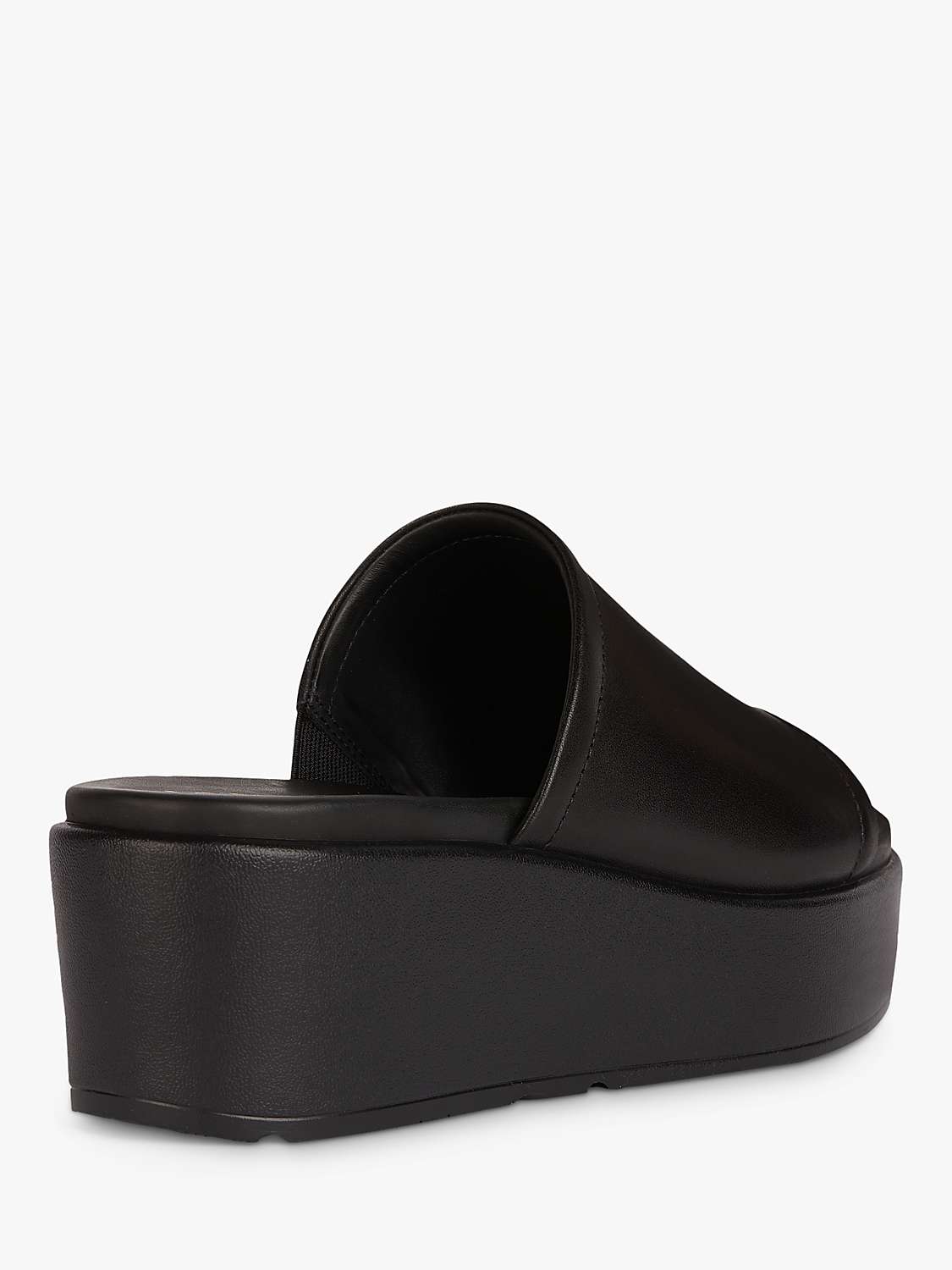 Buy Geox Xand 2.2S Leather Platform Wedge Sandals, Black Online at johnlewis.com
