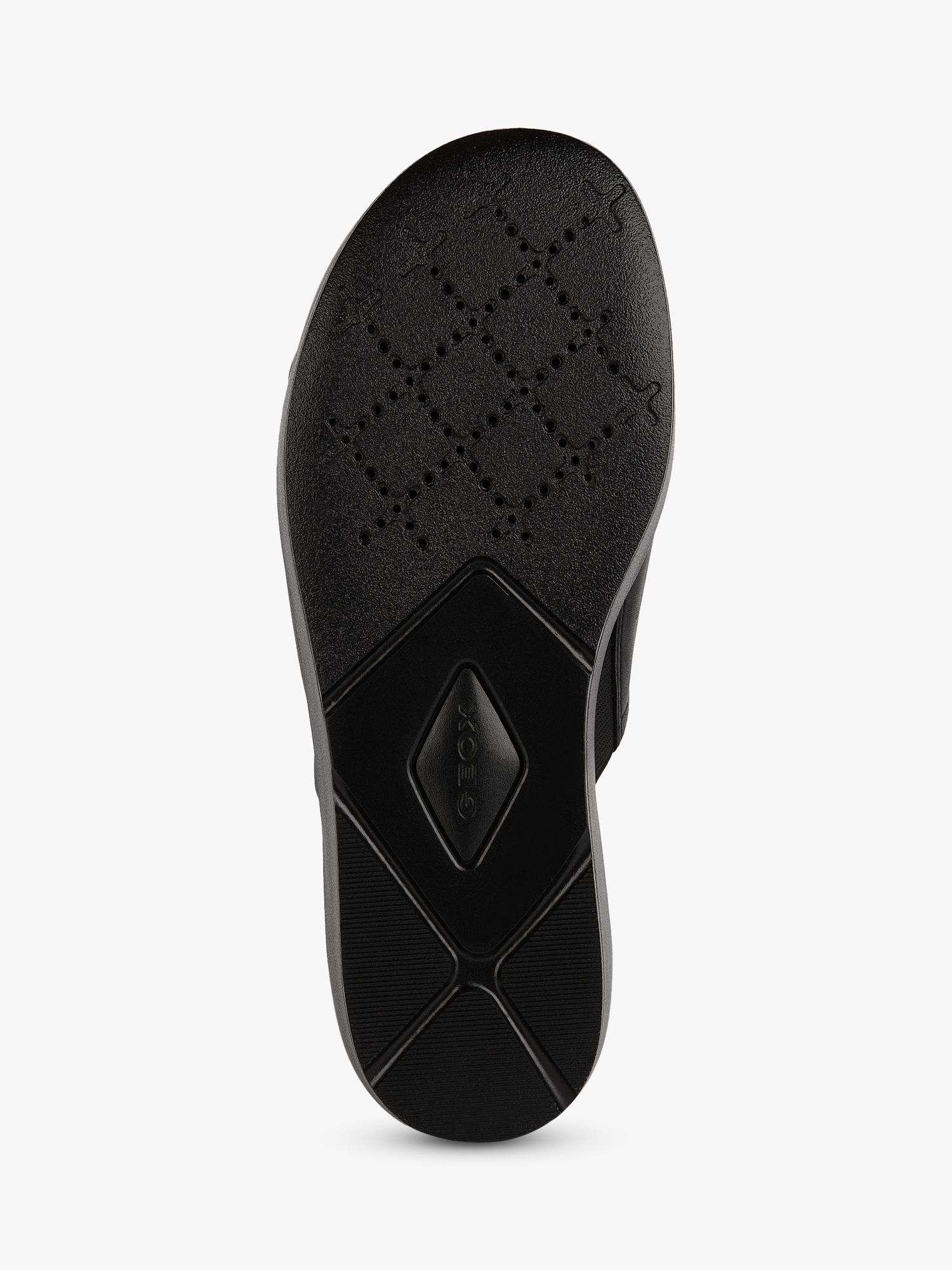 Buy Geox Xand 2.2S Leather Platform Wedge Sandals, Black Online at johnlewis.com