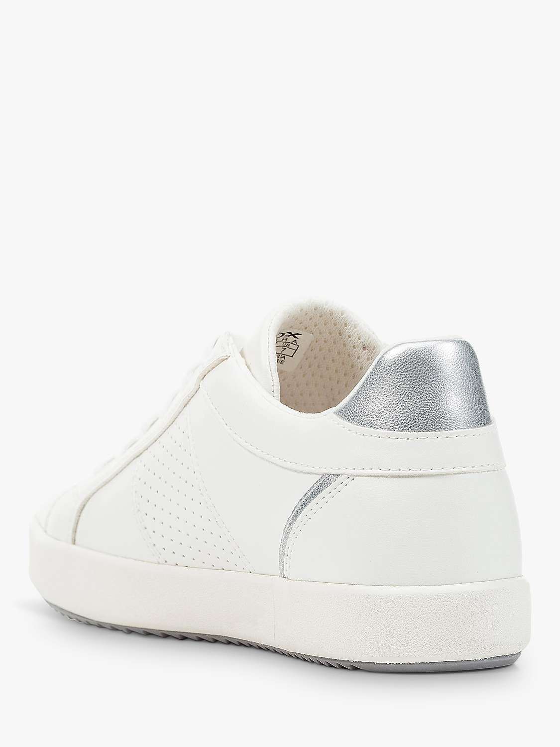 Buy Geox Blomiee Lightweight Zip Detail Trainers, White/Silver Online at johnlewis.com