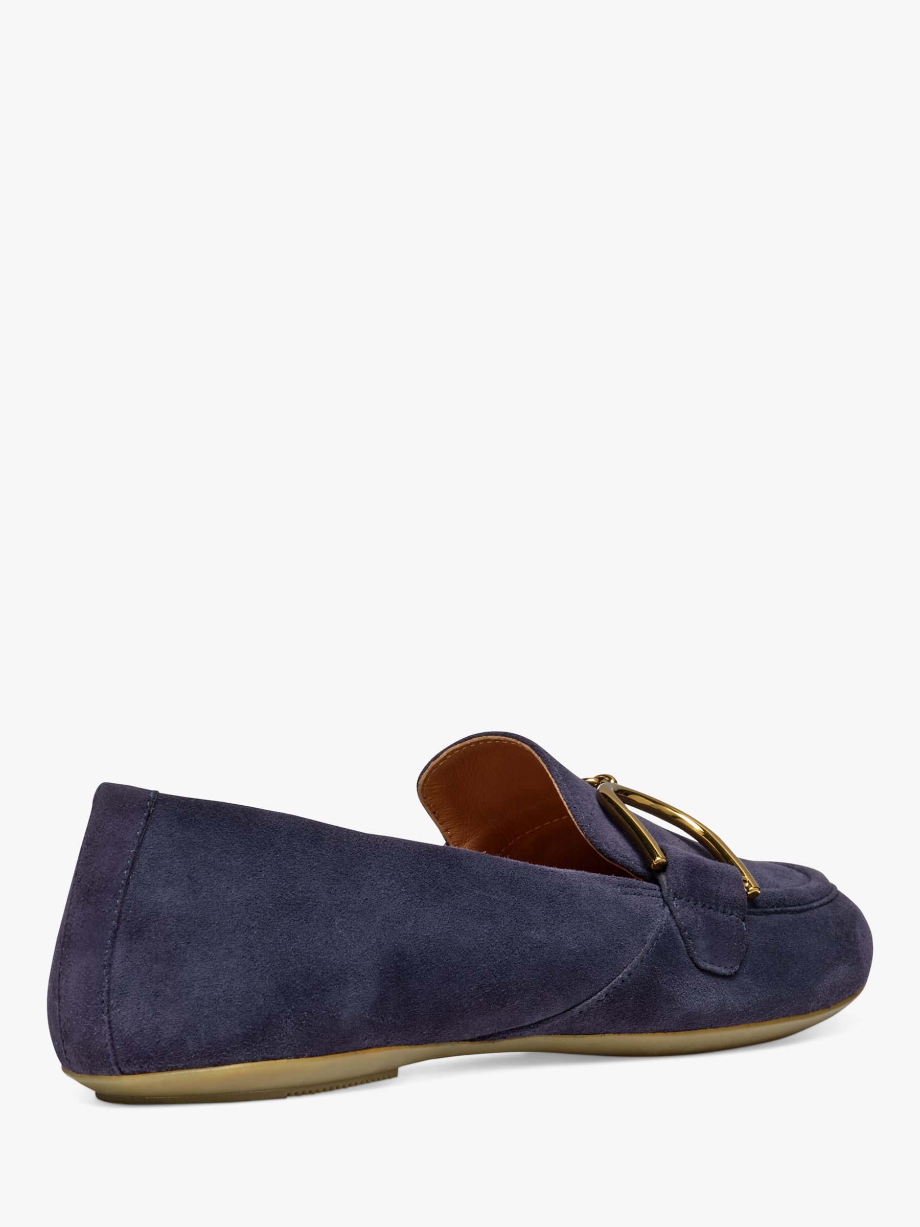 Geox Palmaria Suede Loafers, Navy at John Lewis & Partners