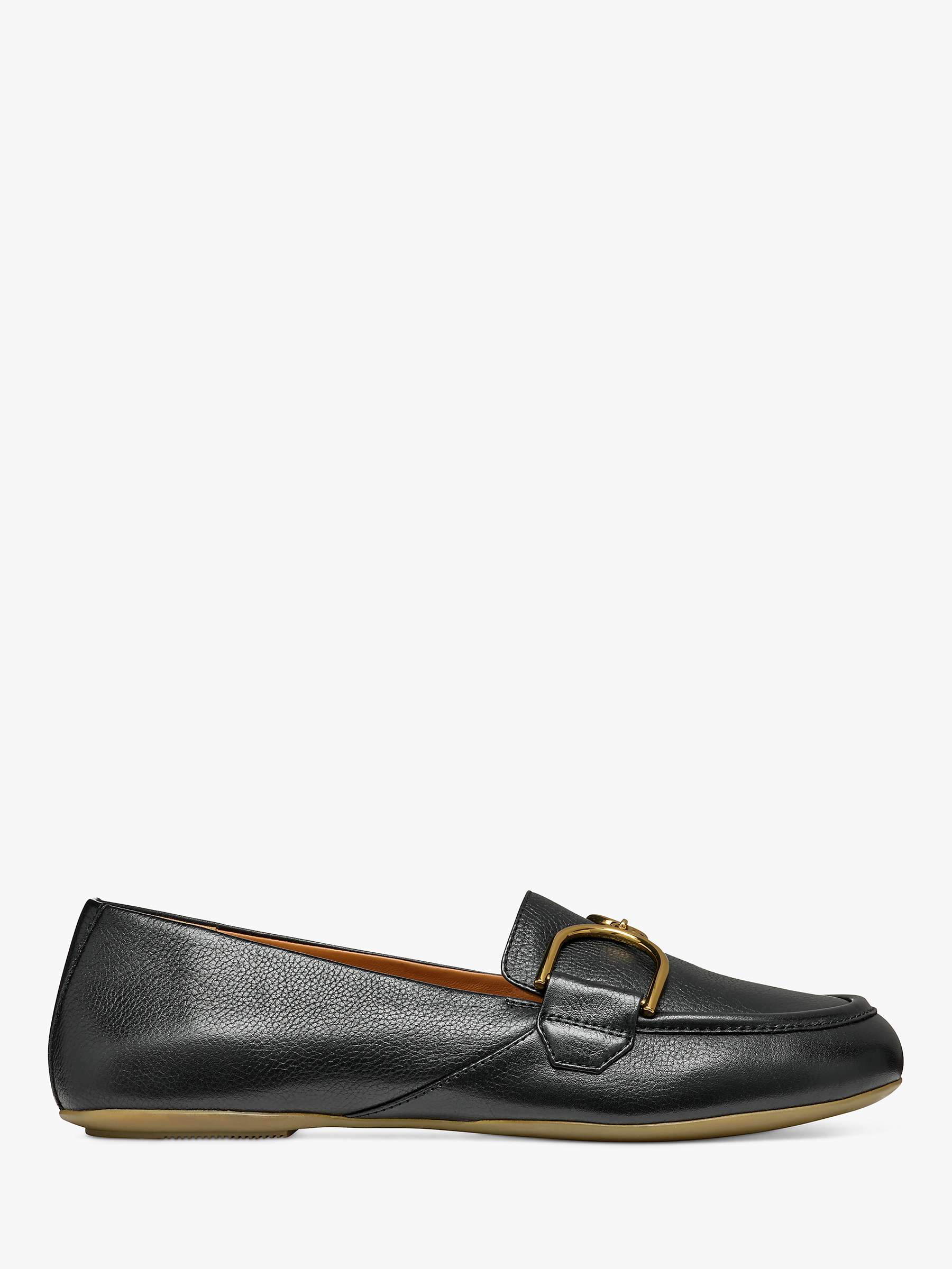 Buy Geox Palmaria Leather City Loafers, Black Online at johnlewis.com