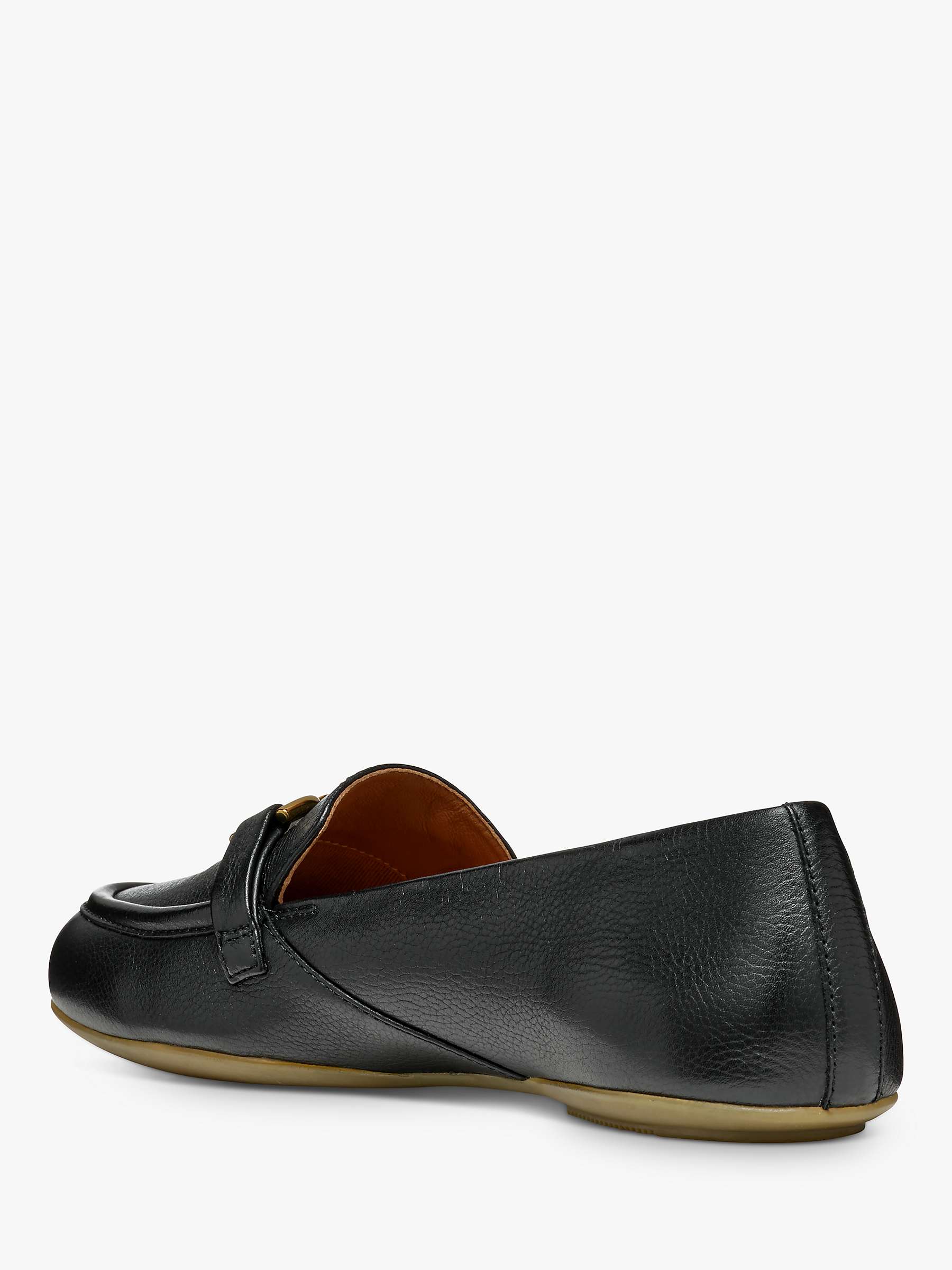 Buy Geox Palmaria Leather City Loafers, Black Online at johnlewis.com