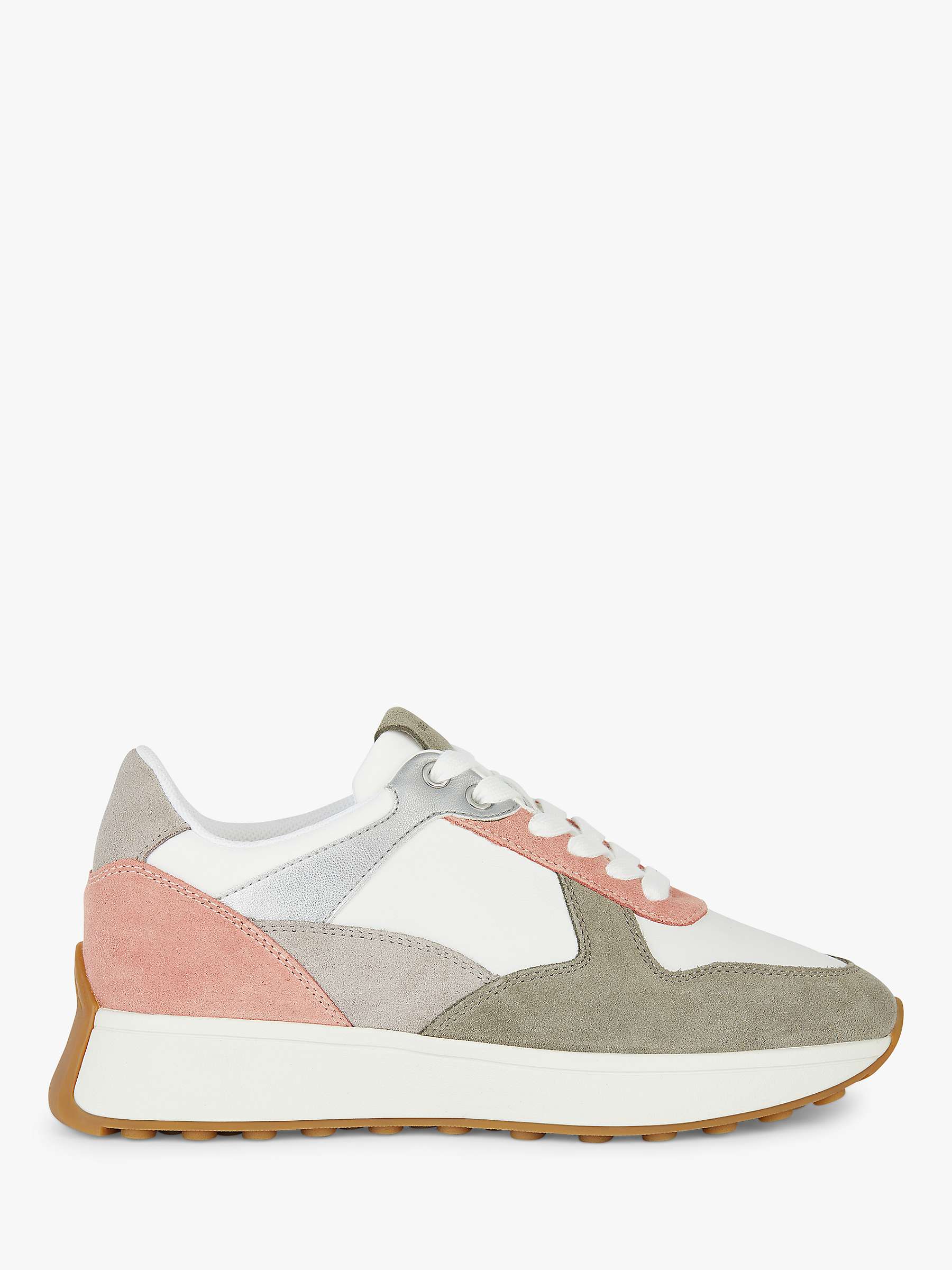 Buy Geox Amabel Retro Lace-Up Trainers, White/Multi Online at johnlewis.com