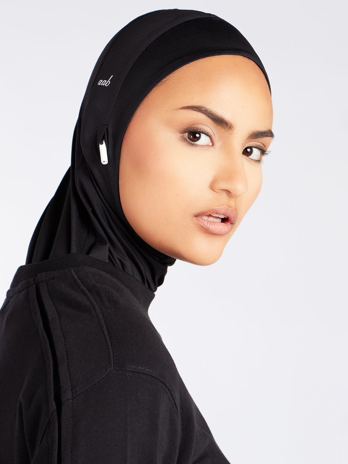 Aab Sports Hijab, Black, One Size