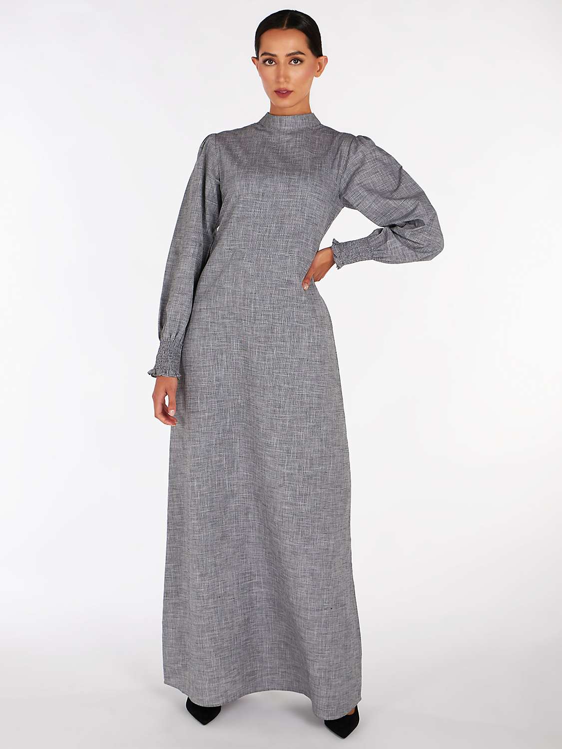 Buy Aab Monochrome Maxi Dress, Grey Online at johnlewis.com