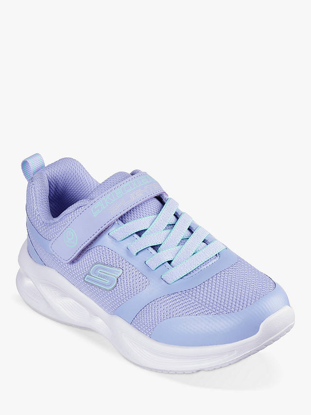 Skechers Kids' Sola Glow Light Up Trainers, Lilac
