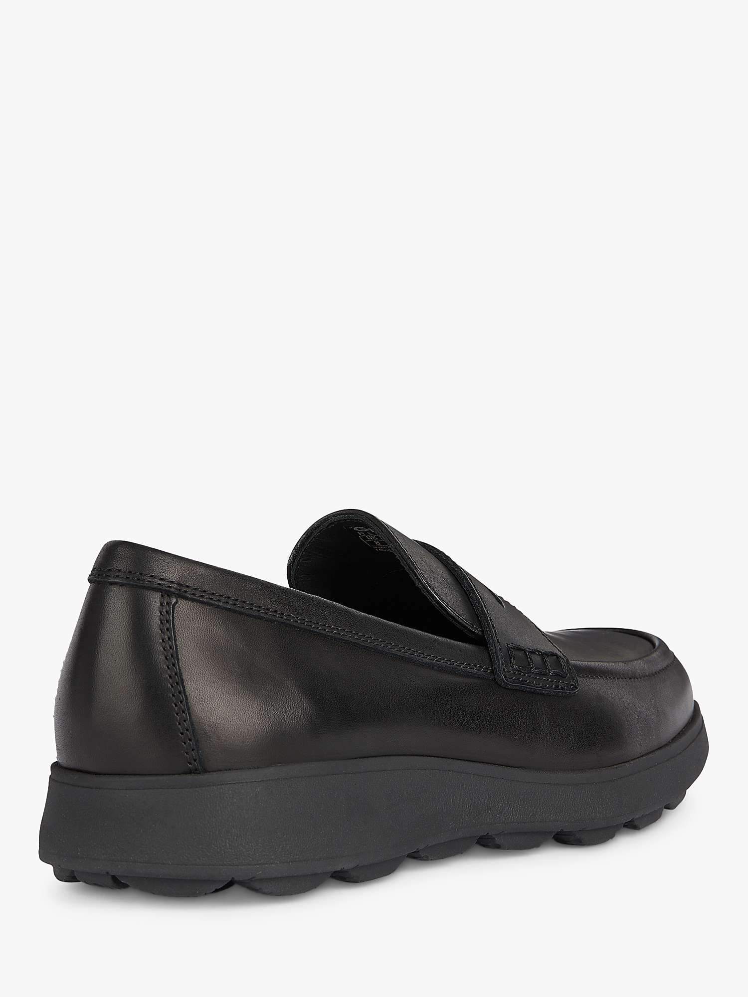 Buy Geox Spherica EC10 Leather Loafers, Black Online at johnlewis.com