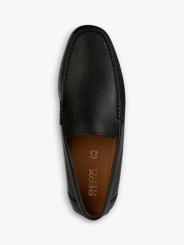 Geox Kosmopolis + Grip Leather Loafers, Black               