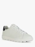 Geox Spherica ECUB-1 Leather Trainers, White/Navy