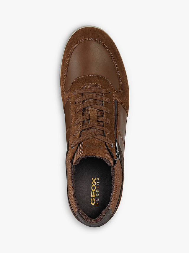 Geox Renan Low Cut Sneakers, Browncotto/Dk Brown 