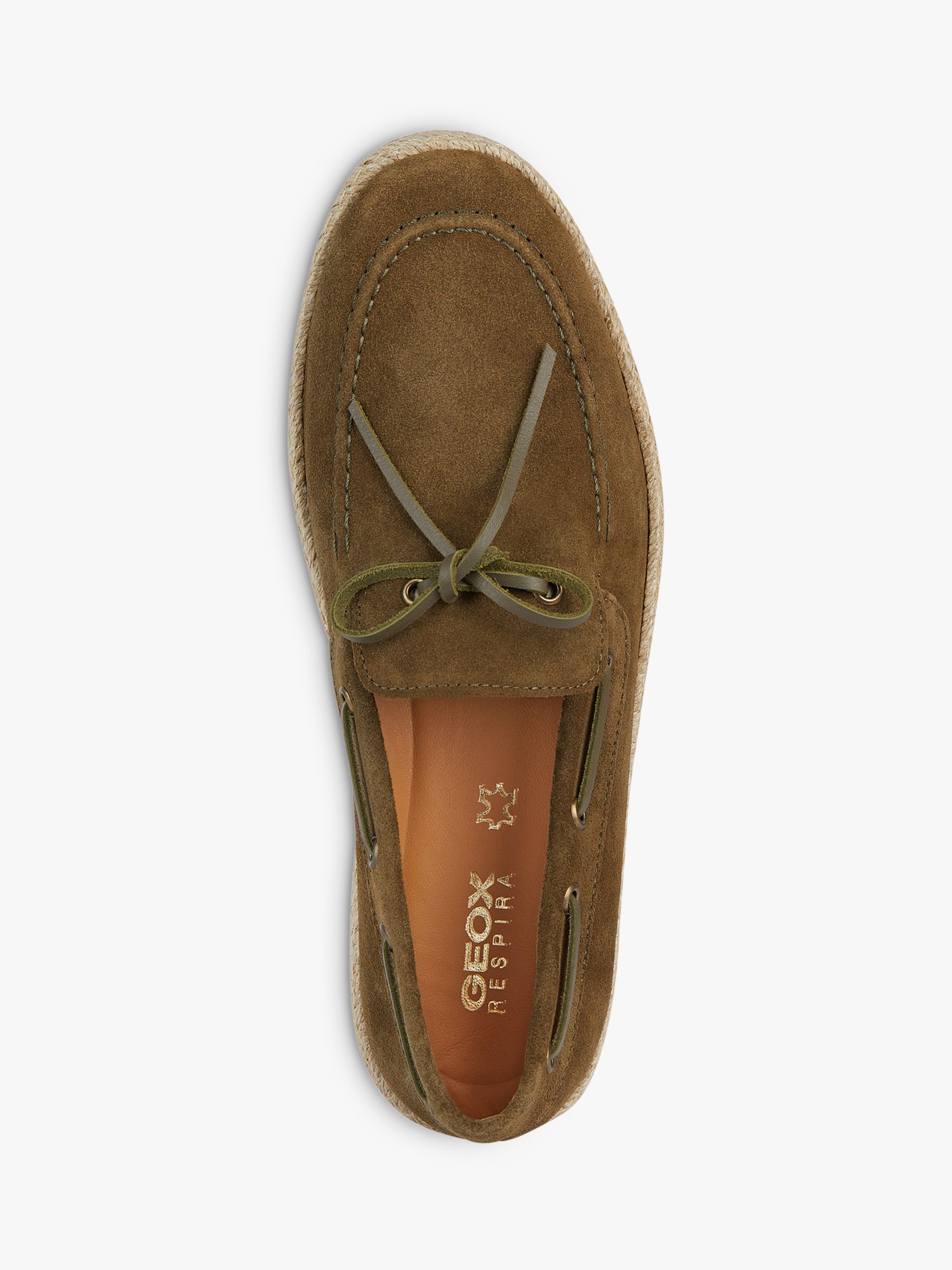 Geox Ostuni Espadrille Style Shoe, Green, EU39
