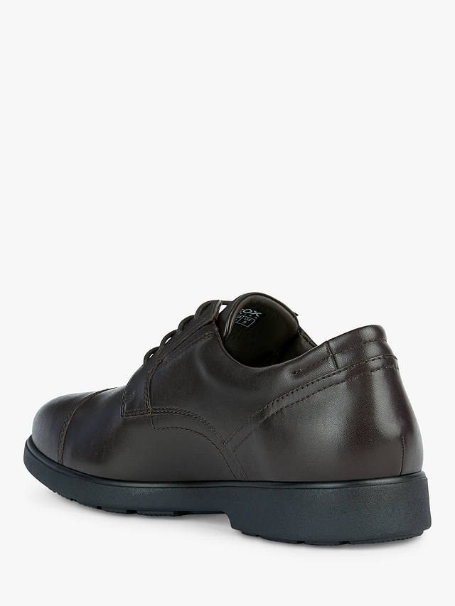 Geox Spherica EC11 Leather Oxford Shoes, Coffee              