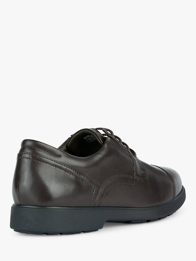 Geox Spherica EC11 Leather Oxford Shoes, Coffee              