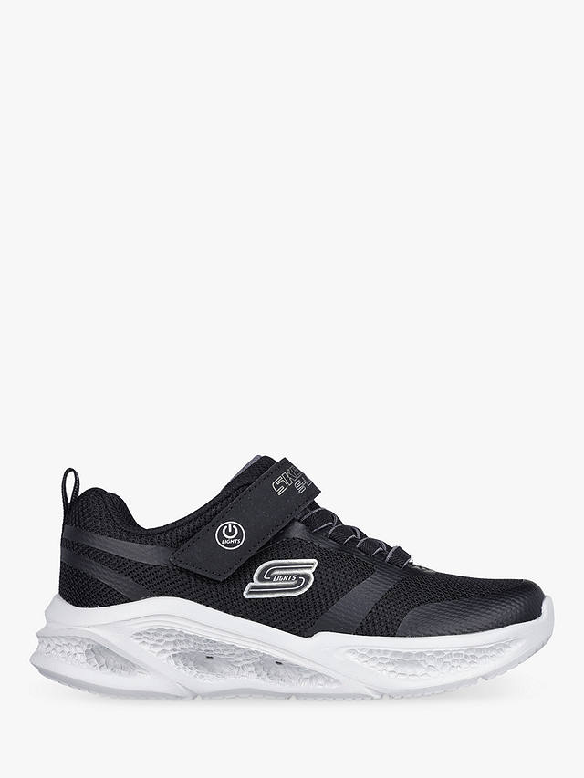 Skechers Kids' S-Lights: Meteor Lights Light Up Trainers, Black/White