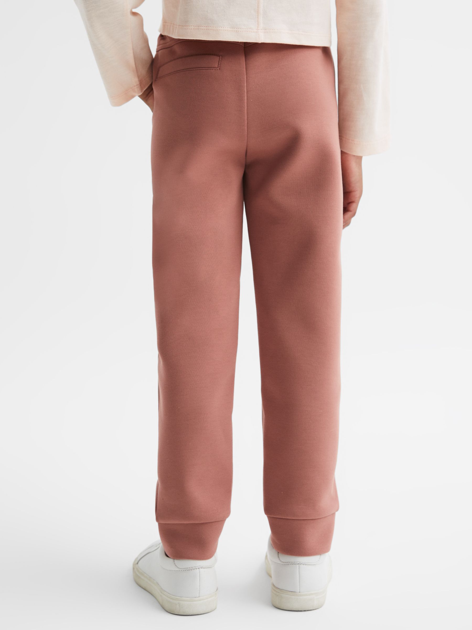 Buy Reiss Kids' Seren High Rise Elasticated Jersey Trousers, Mink Online at johnlewis.com