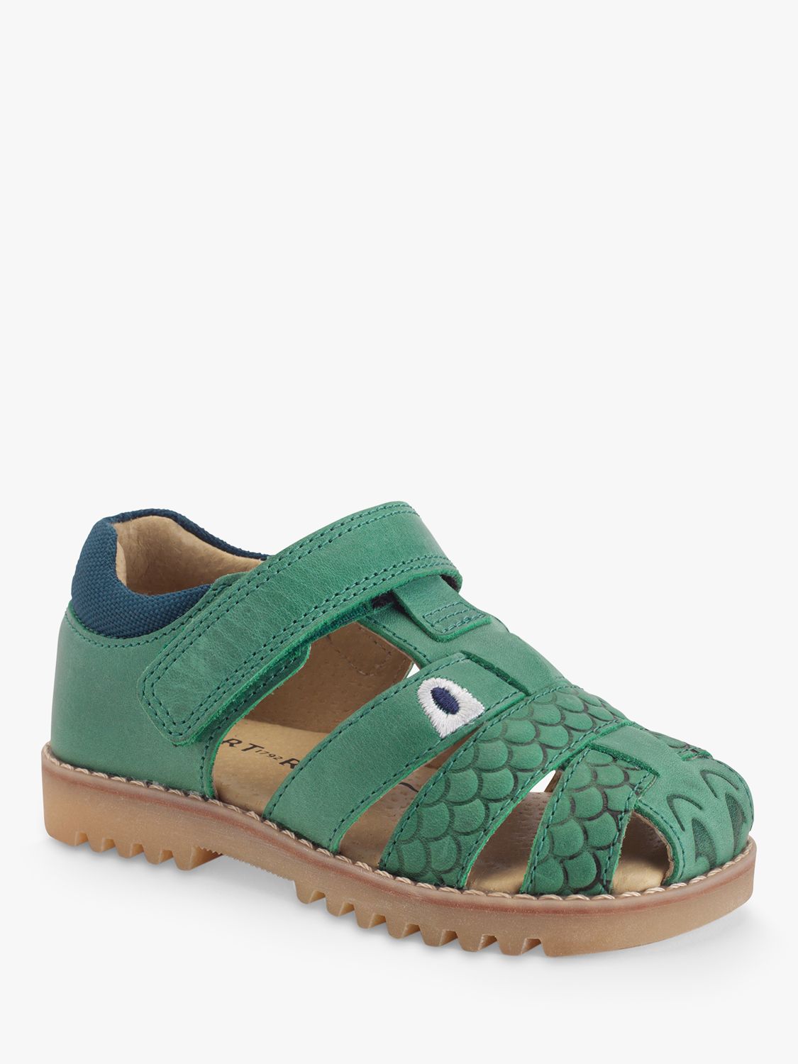 Start-Rite Kids' Leather Dino Park Sandals, Green, 20