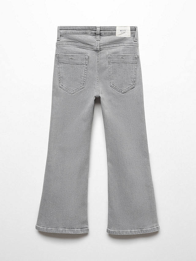 Mango Kids' Front Pocket Flared Jeans, Open Grey