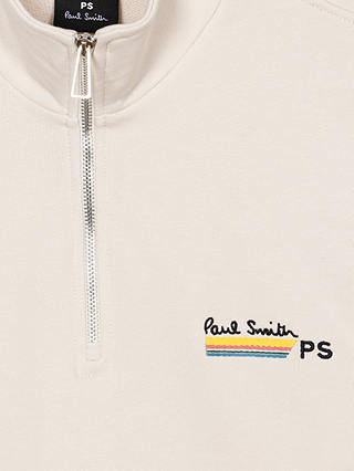 Paul Smith Regular Fit Half Zip Fleece, White