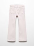 Mango Kids' Front Pocket Flared Jeans, Light Pastel Purple