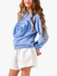 Angel & Rocket Kids' Flora Corsage Sweatshirt, Blue